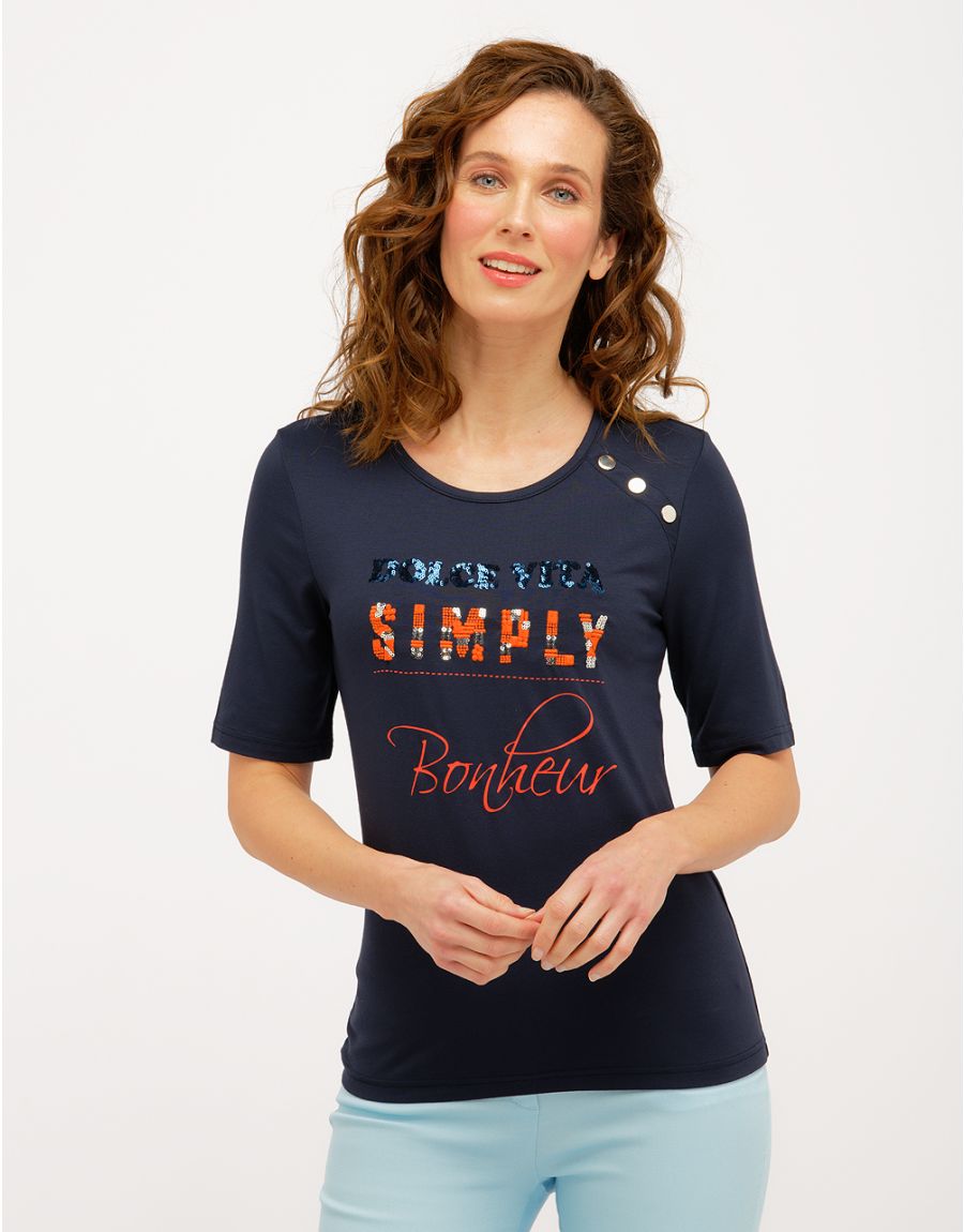 T-shirt stretch marine