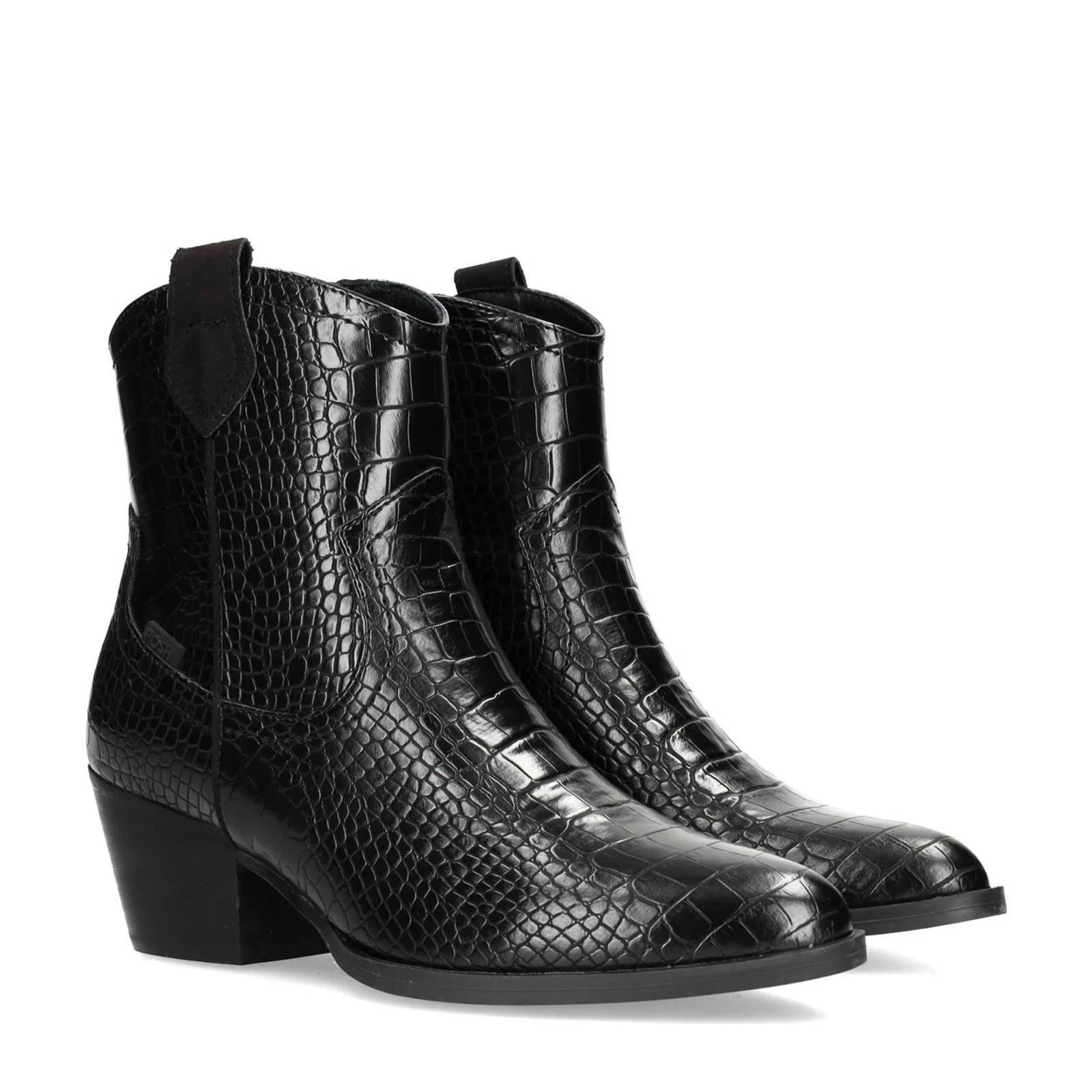 POSH by Poelman Jessie  cowboylaarzen met slangenprint zwart
