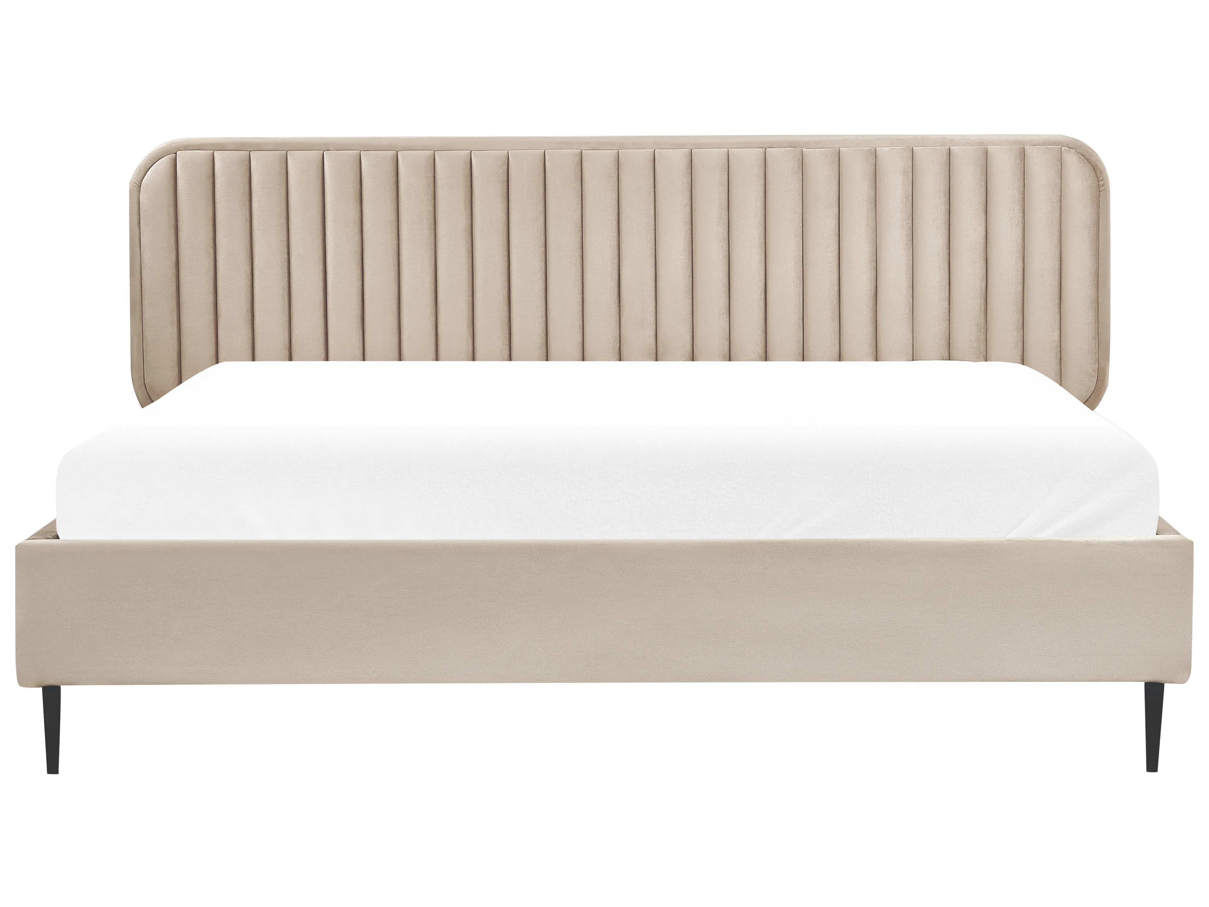 Bed Fluweel BRIN 180 x 200 cm Taupe