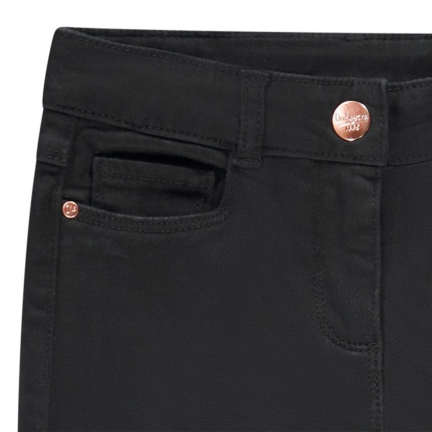 Pantalon en twill uni pour fille - Noir
