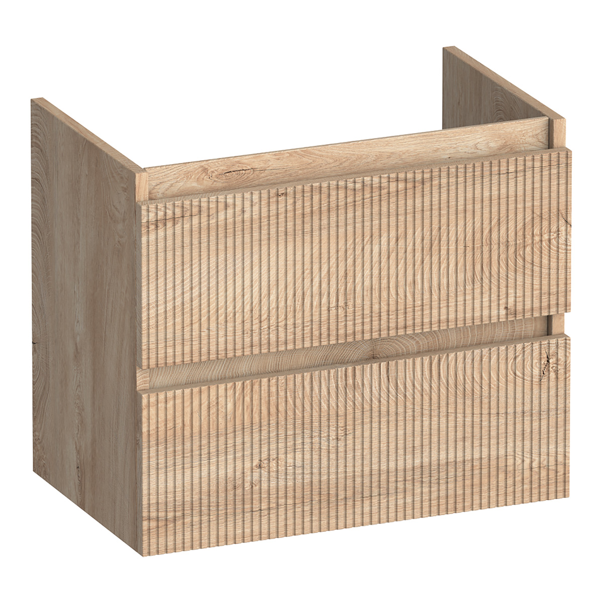 Brauer Joy Wavy onderkast ribbelfront ondiep 60cm met 2 softclose lades forest wheat