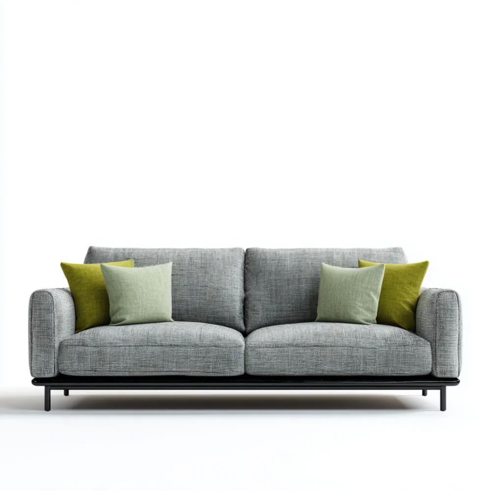 2-Sitzer-Sofa Stoff 160x90x75 cm – Hellgrau – Modernes Design