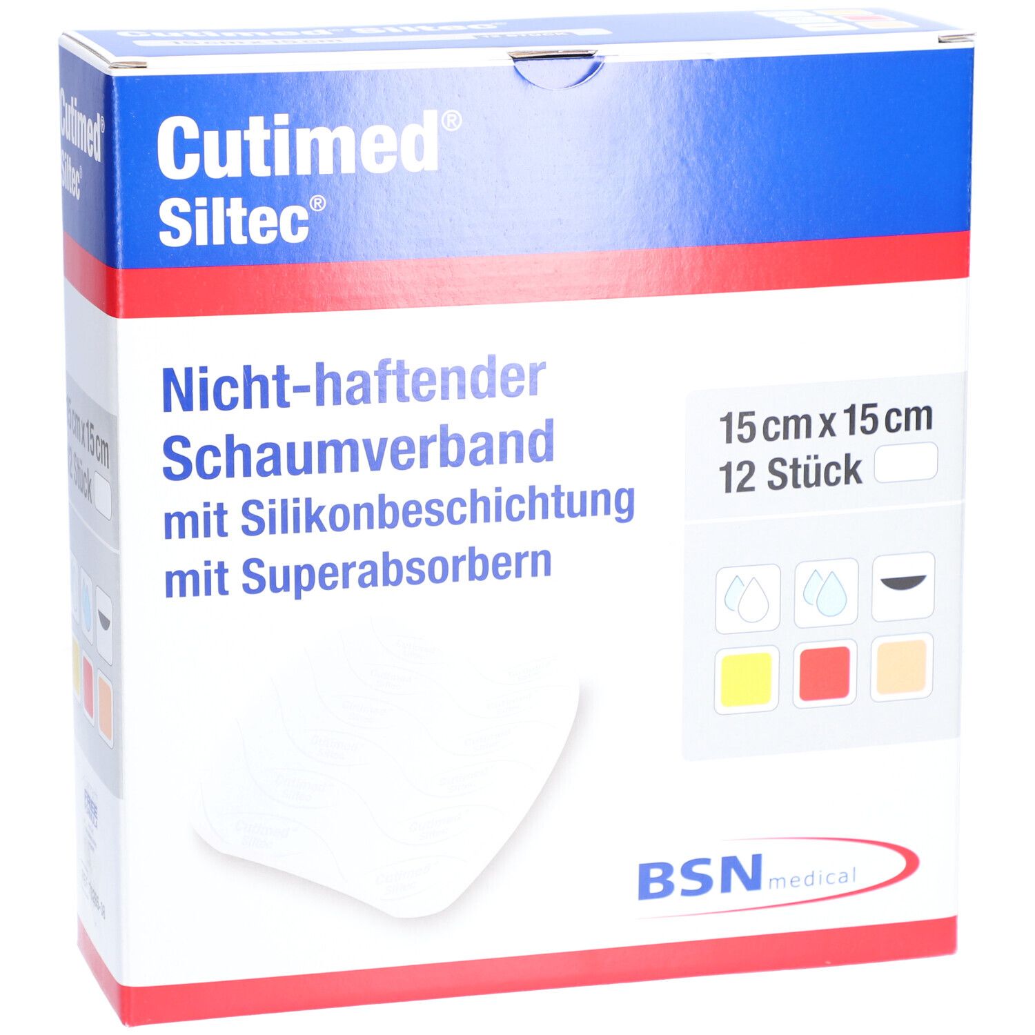 Cutimed® Siltec®, 15 cm x 15 cm