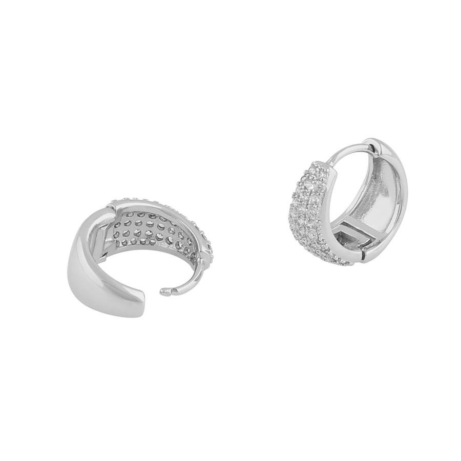 Snö Of Sweden Brooklyn Oval Ring Earring Silver/Clear Onesize
