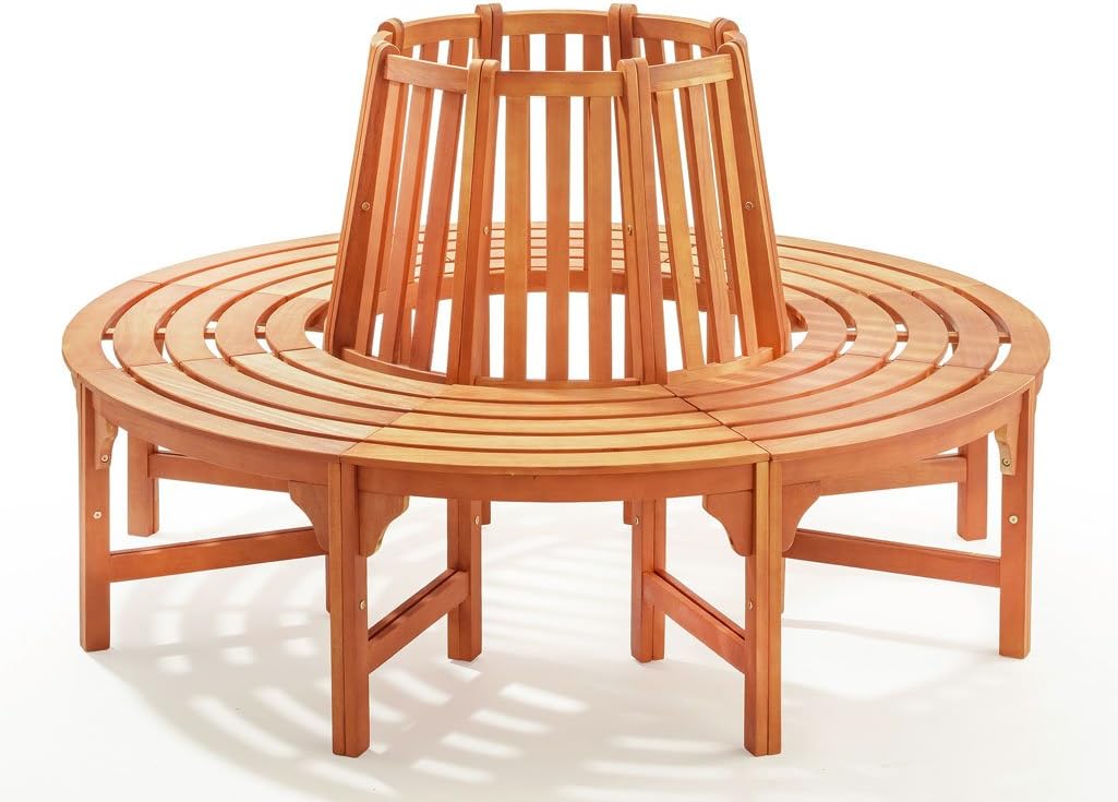 metra Baumbank, Rundbank, Gartenbänke Verschiedene Größe aus Holz (L 360° 160 cm (Komplett-360 Grad))