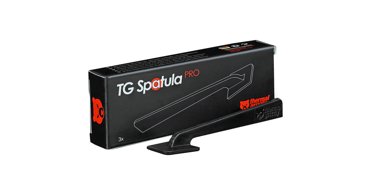 Thermal GrizzlySpatula Pro (3-pack) plamuurspatel  (Zwart, 3 Stuks)