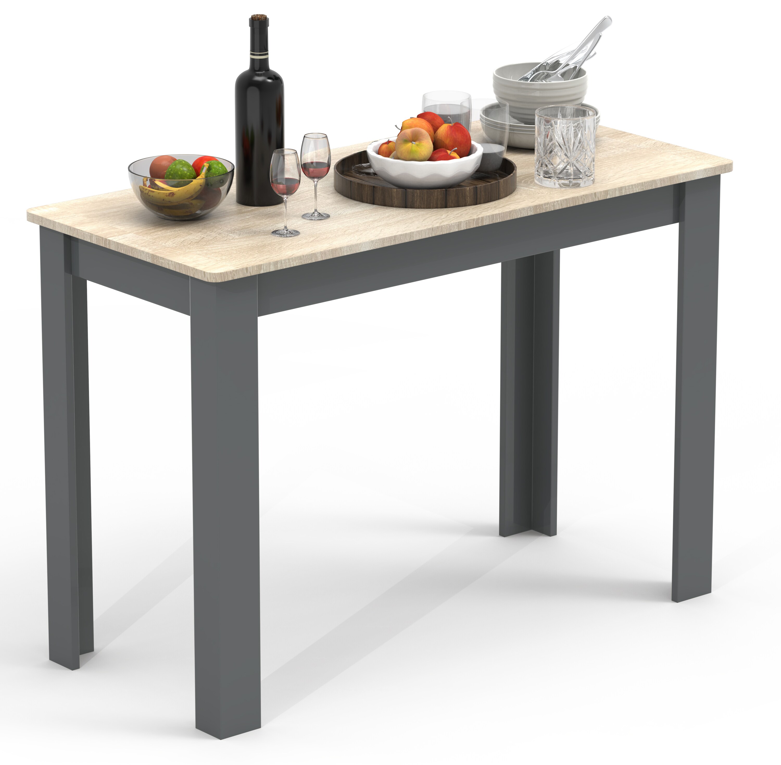 VCM Holz Esstisch Küchentisch Tisch Esal 110 x 50 cm