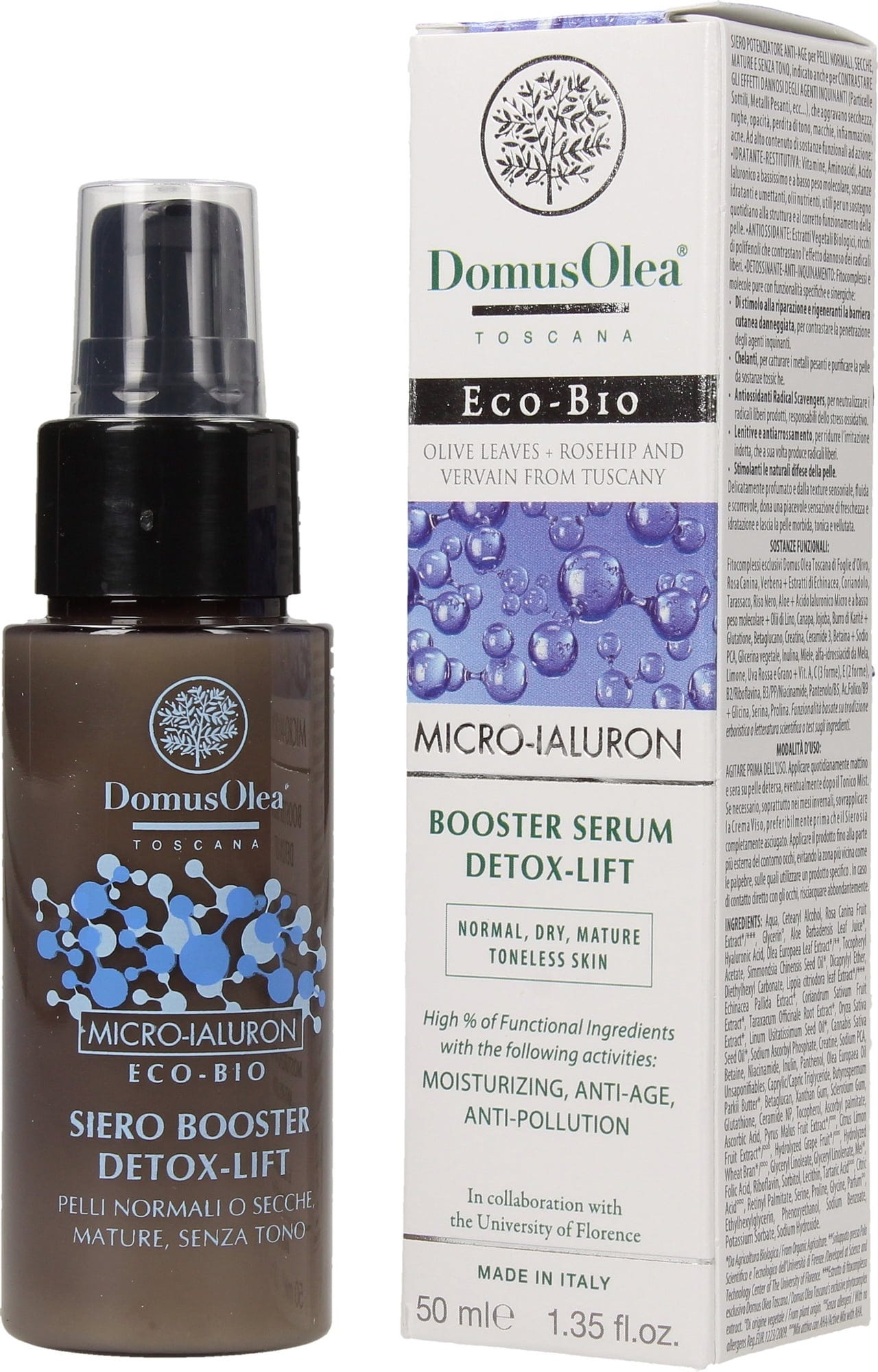Domus Olea Toscana  Micro-Ialuron Detox-Lift Booster Serum, 50 ml