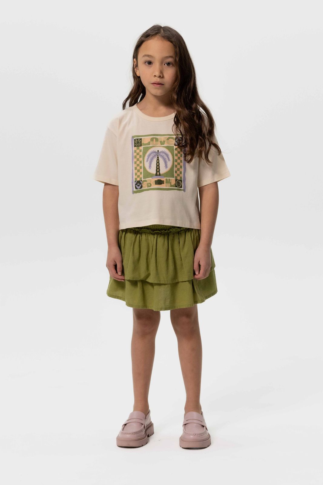 Groene ruffle rok