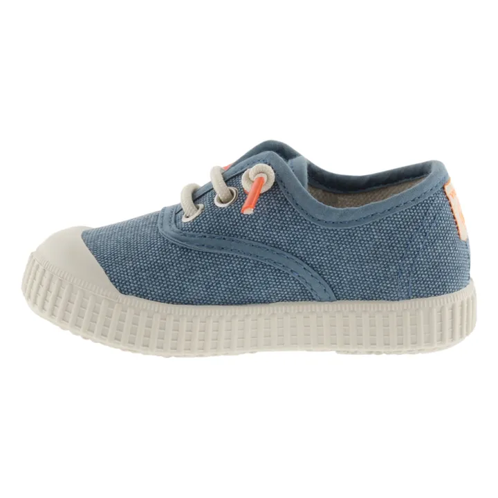 Victoria Baskets Lacets Elastiqués Lona Lavada | Bleu