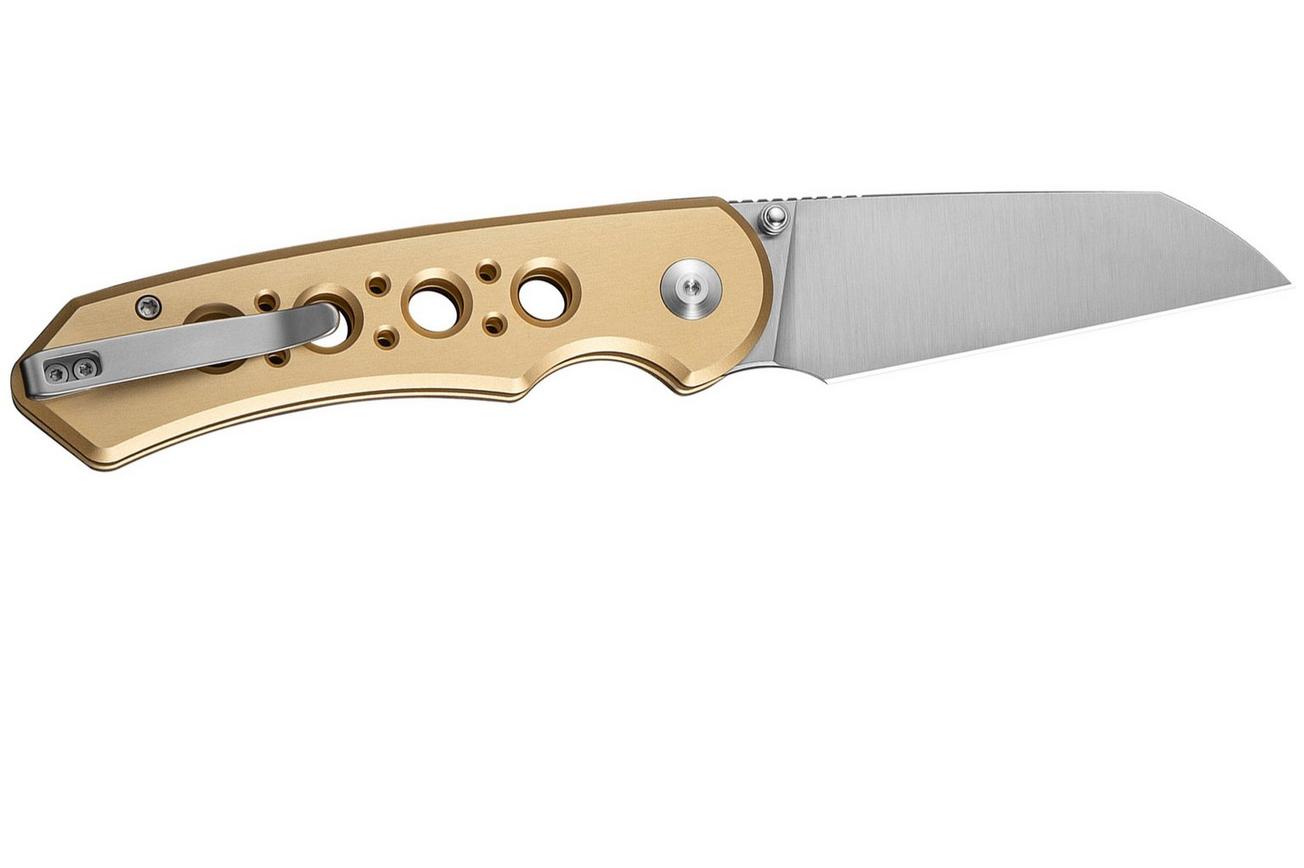 CIVIVI Pragma Prime C24067-3, Satin Finished 14C28N, Champagne Aluminum zakmes