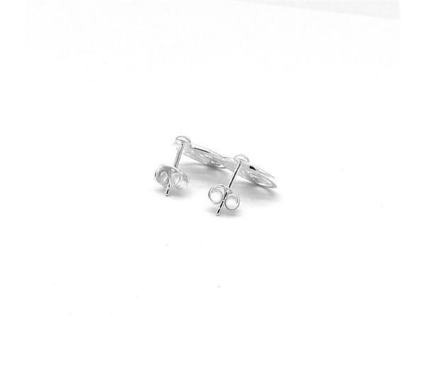 Unique And Co Sterling Silver Stud Earrings with CZ