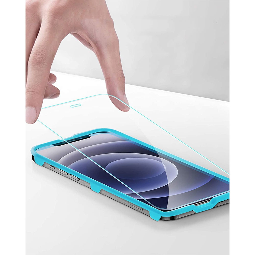 (2er Set) iPhone 12 / iPhone 12 Pro Panzer Glas Display   Montagerahmen Case Friendly