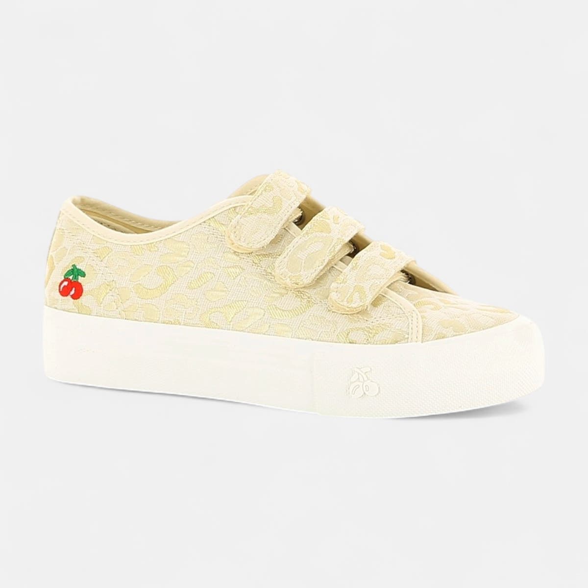 Baskets en toile Femme or