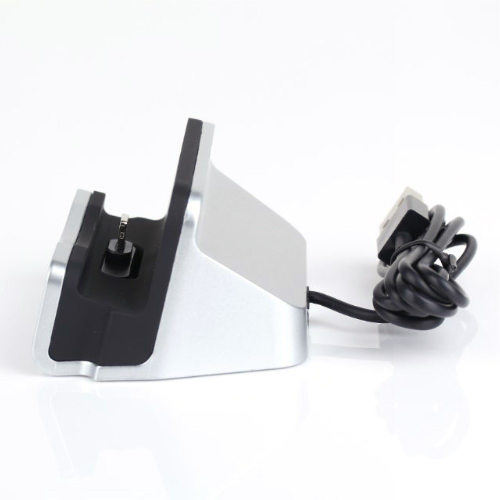 iPhone Lightning Lade Dock Dockingstation - Silber