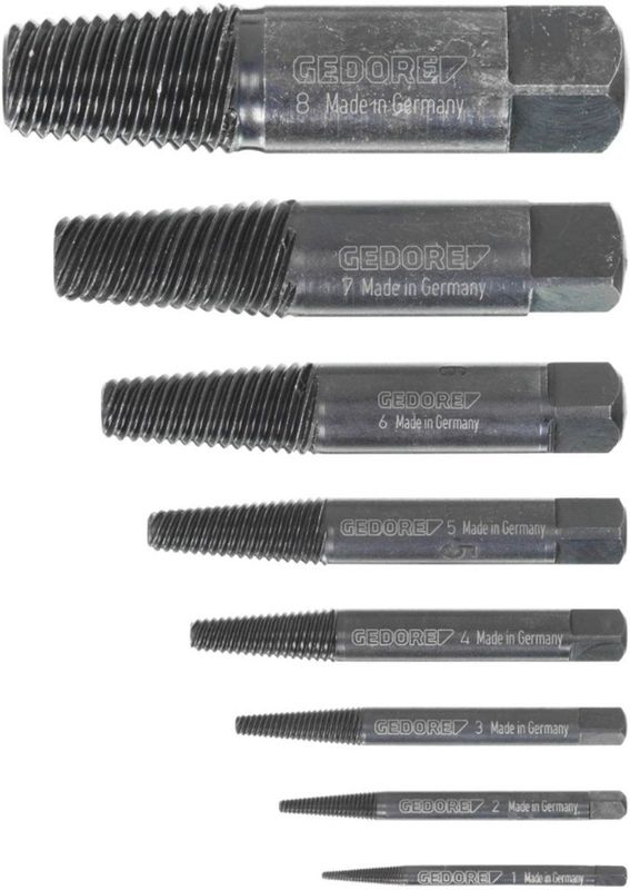 Gedore - 8551 - Tapset - Linkse - Chroom Vanadium Staal - 8-delig