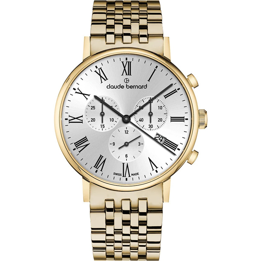 Claude Bernard Slim Line Chronograph Goldig