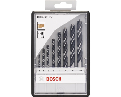Bosch Robust Line houtborenset, 3-10mm, 8-delig.