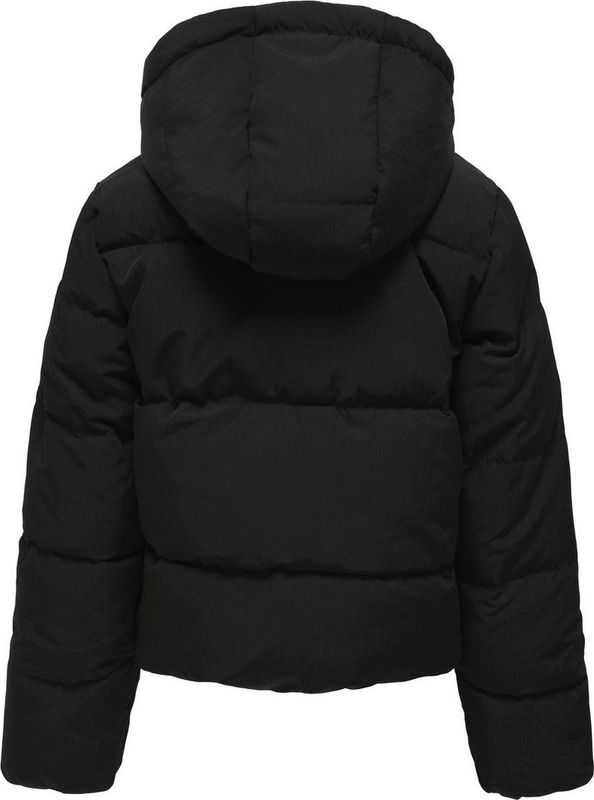 KIDS ONLY - Puffer Jacket - Zwart - Hoge Kraag - Lange Mouwen - Ritssluiting