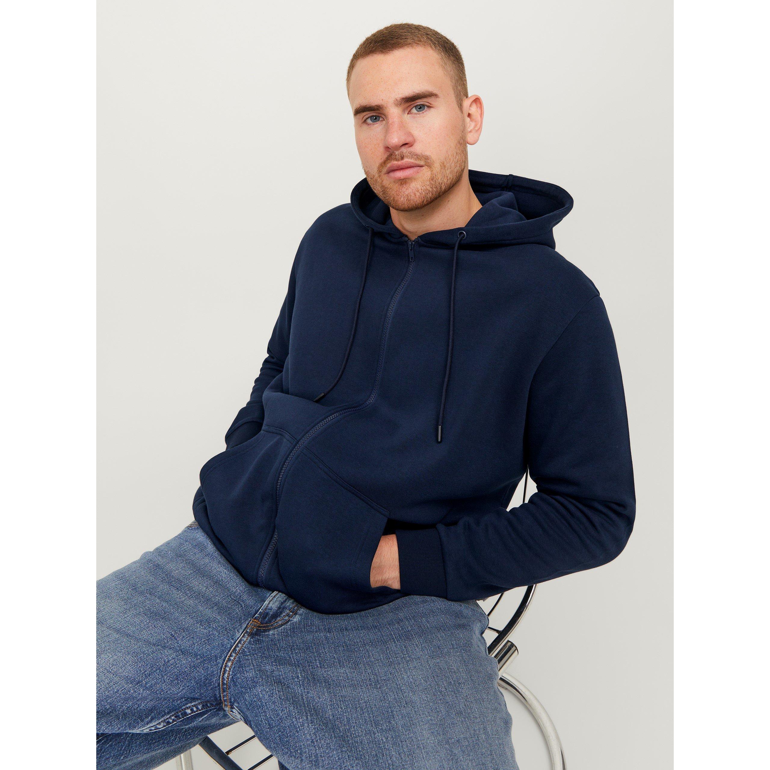 Jack and Jones Jack Bradley Zip Hoodie Mens Plus Size
