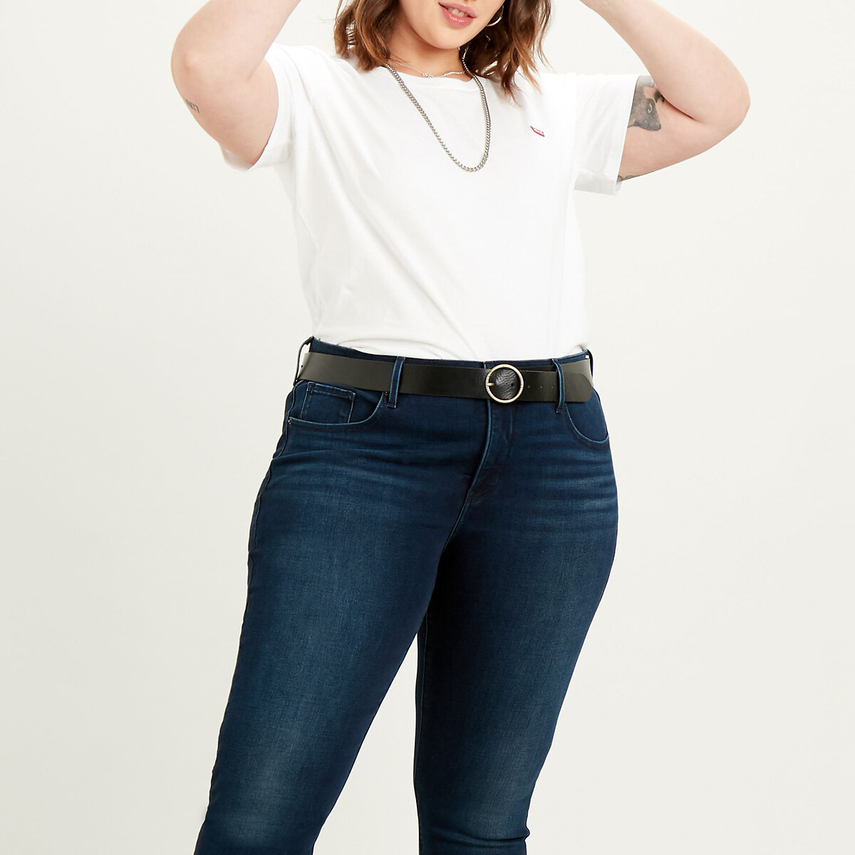 LEVI'S PLUS<br>Camiseta de manga curta com logo na frente