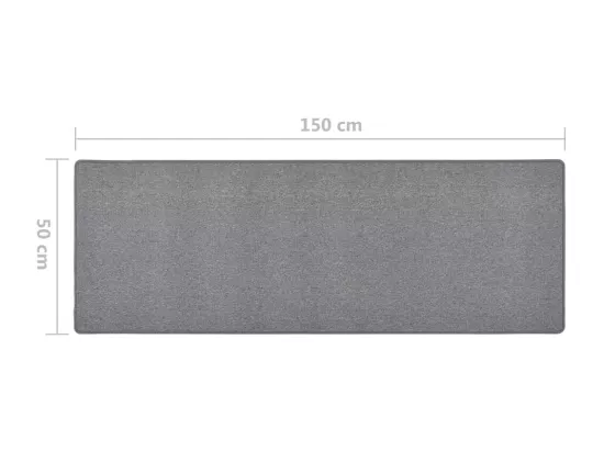 Tapis de couloir gris foncé 50x150 cm