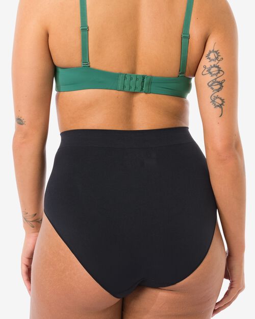 slip sans coutures femme noir