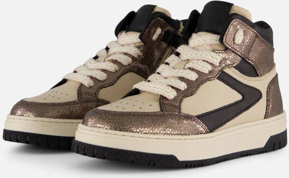 Hip H1197 Sneakers Meisjes Leren Sneaker Brons