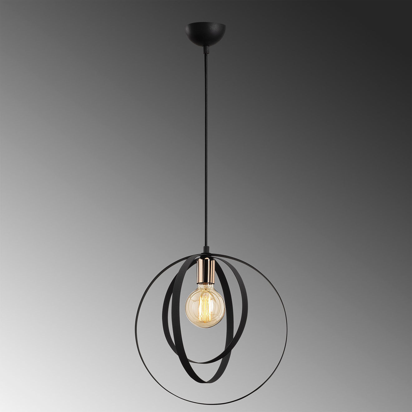 Opviq Suspension Vaveyla noire  -  D. 35xh.131 cm