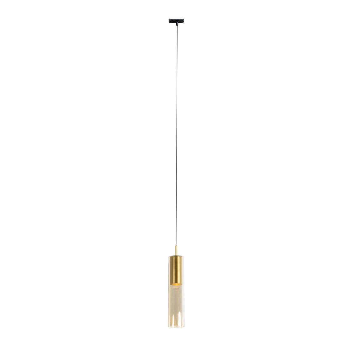 Modern railsysteem met 5 hanglampen goud 1-fase - Iconic Lloyd