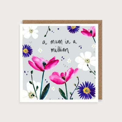 Mum In A Million, Flowers Mother's Day Card