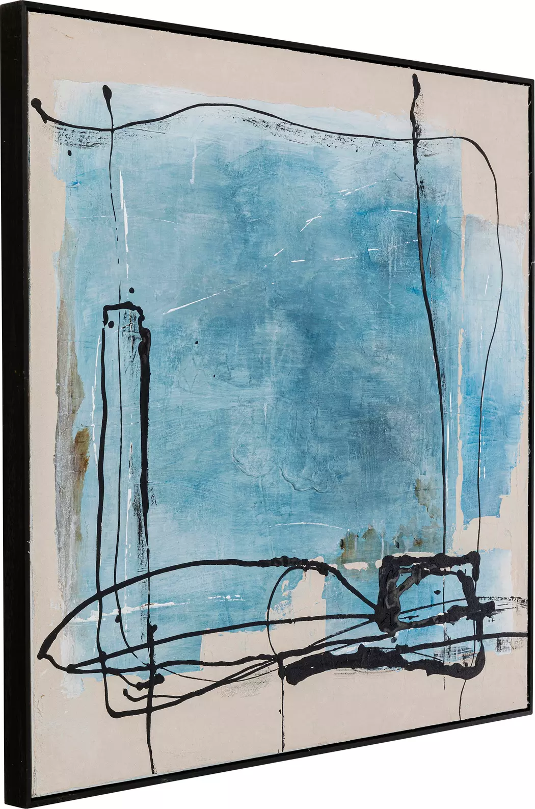 Wandbild 100 x 100 cm Dust Blau 54196