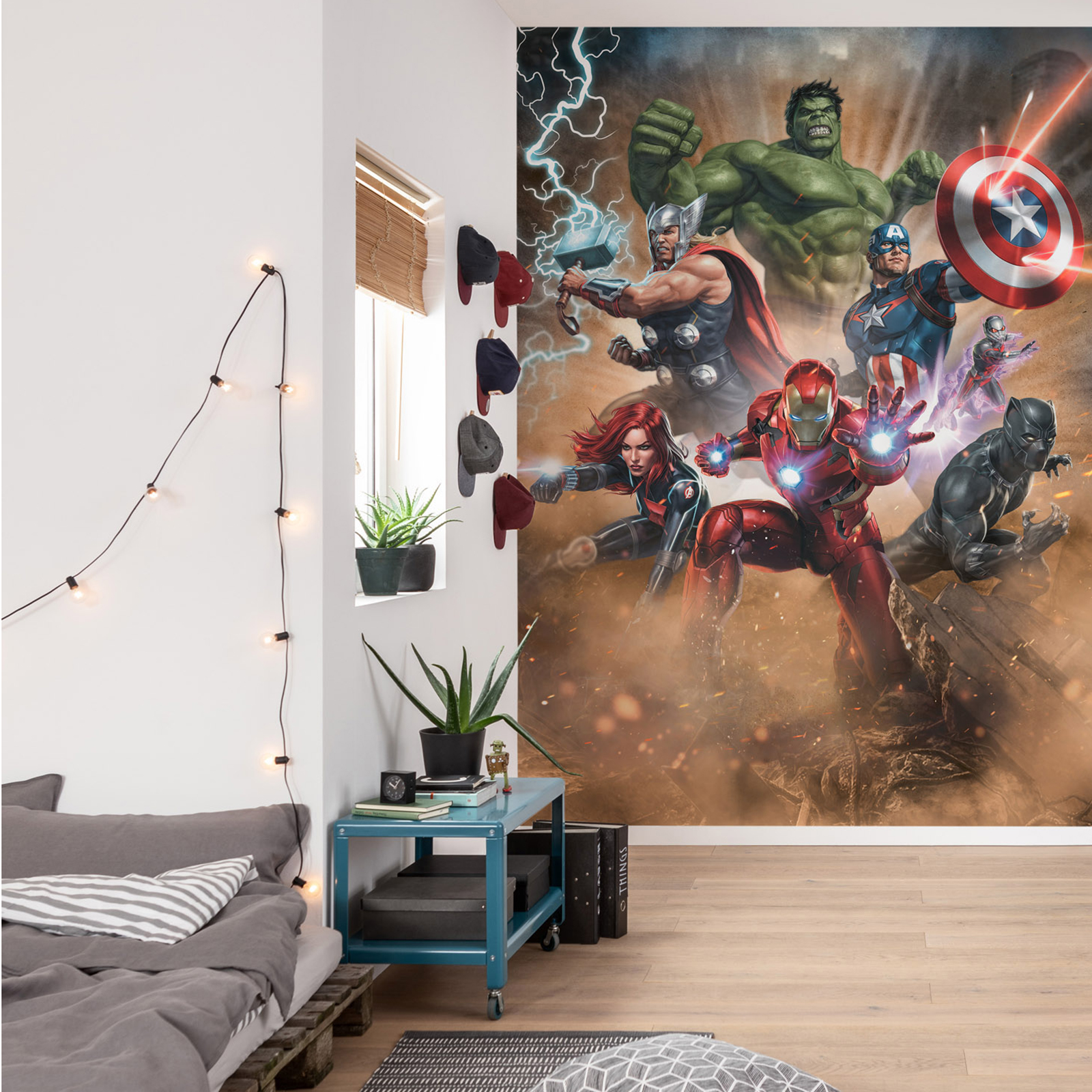 Vlies-Fototapete AVENGERS SUPERPOWER - bunt - 200x280 cm