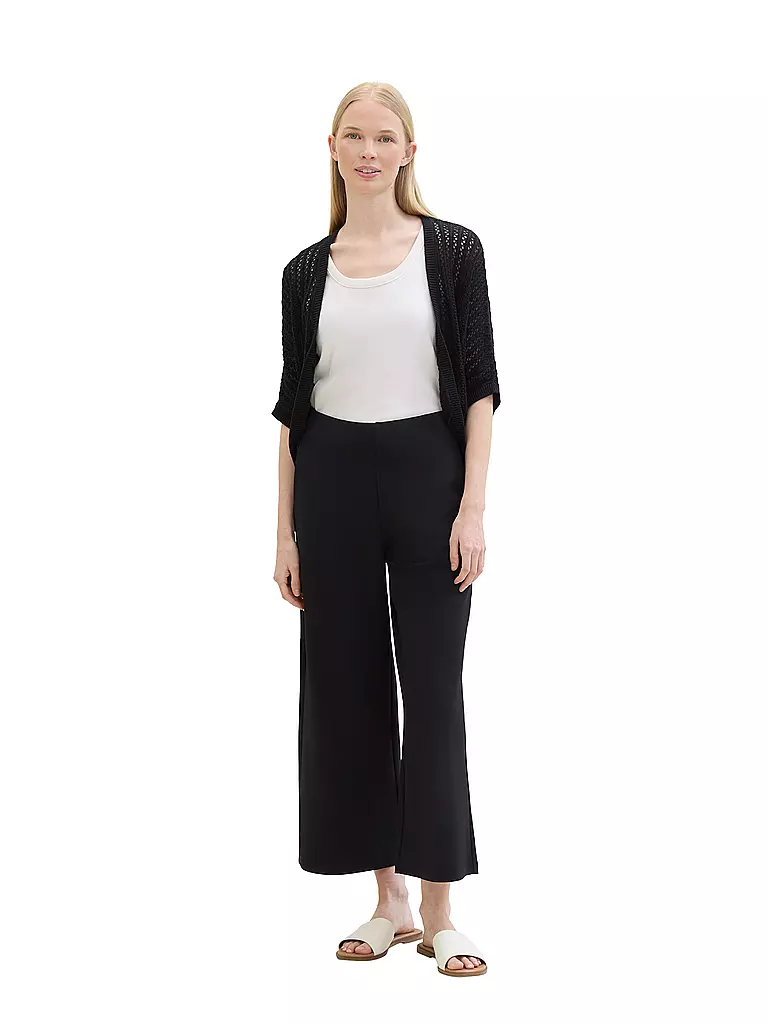 TOM TAILOR Strickjacke  schwarz