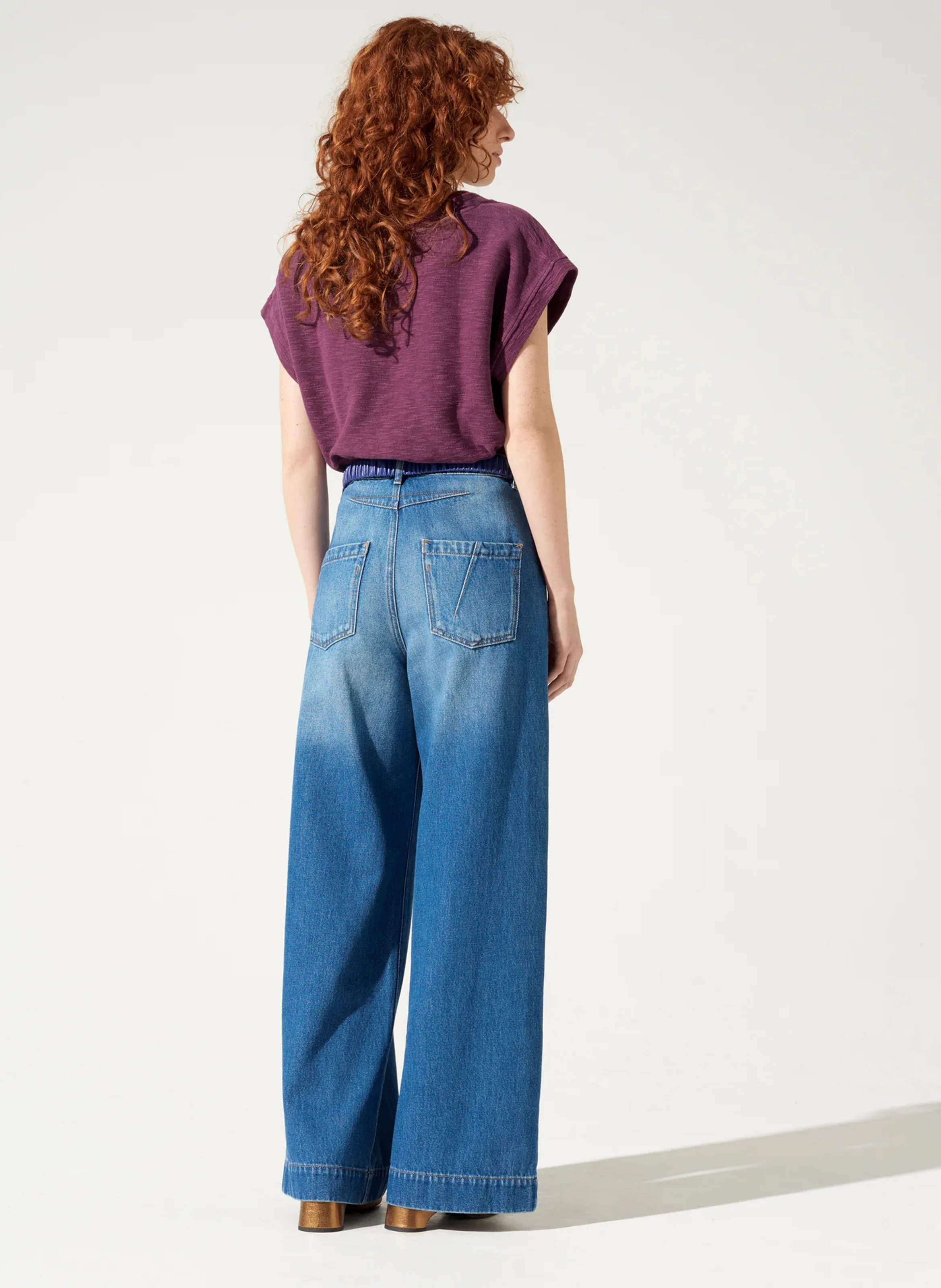 KEJA - Jean large en coton| Bleu