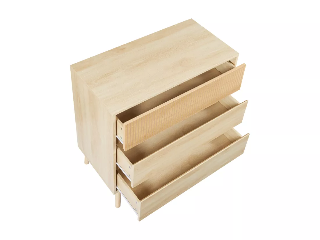 Commode Landskrona 80 x 80 x 40 cm effet chêne [en.casa]