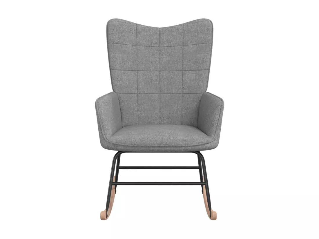 Chaise à bascule Gris clair Tissu