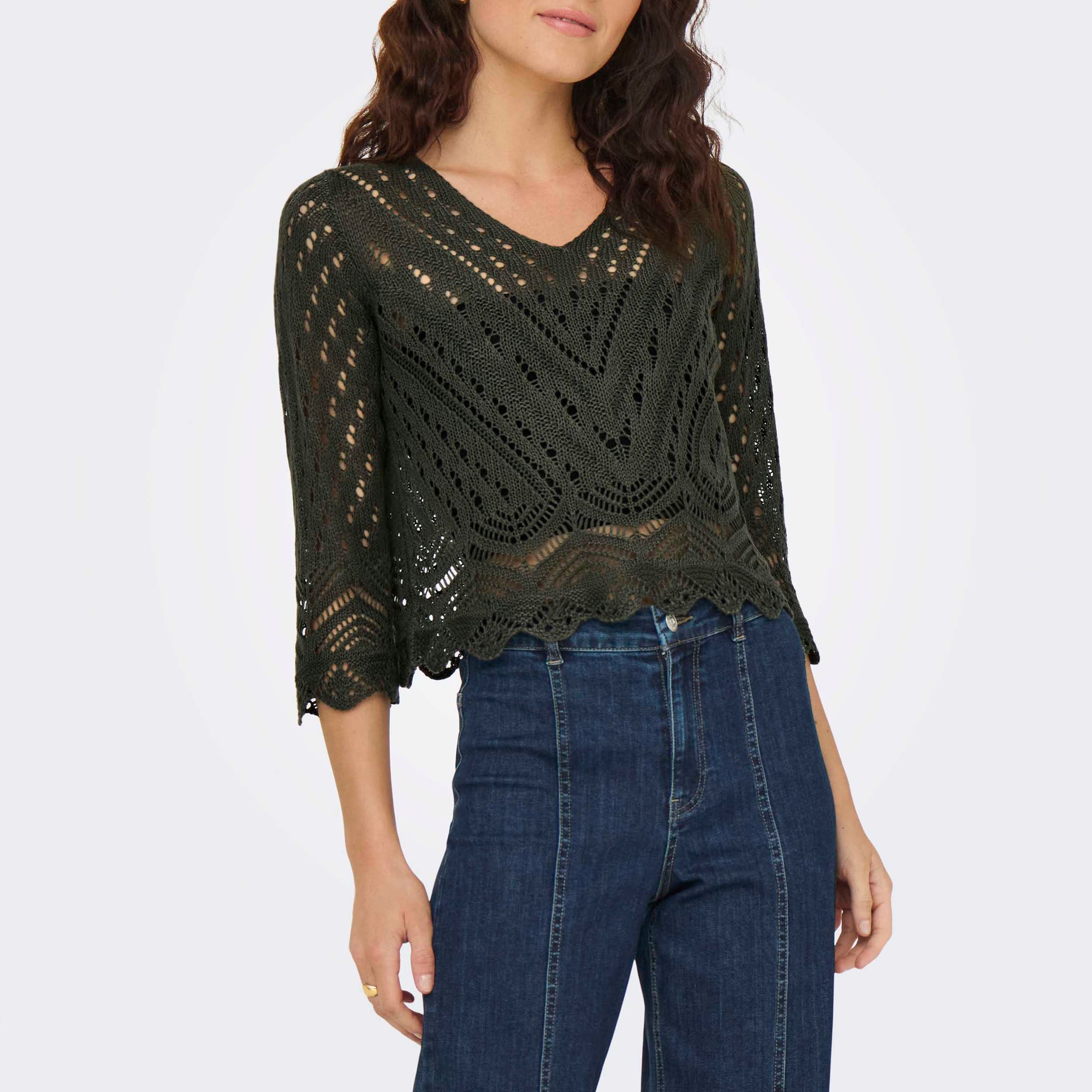Pull Femme kaki