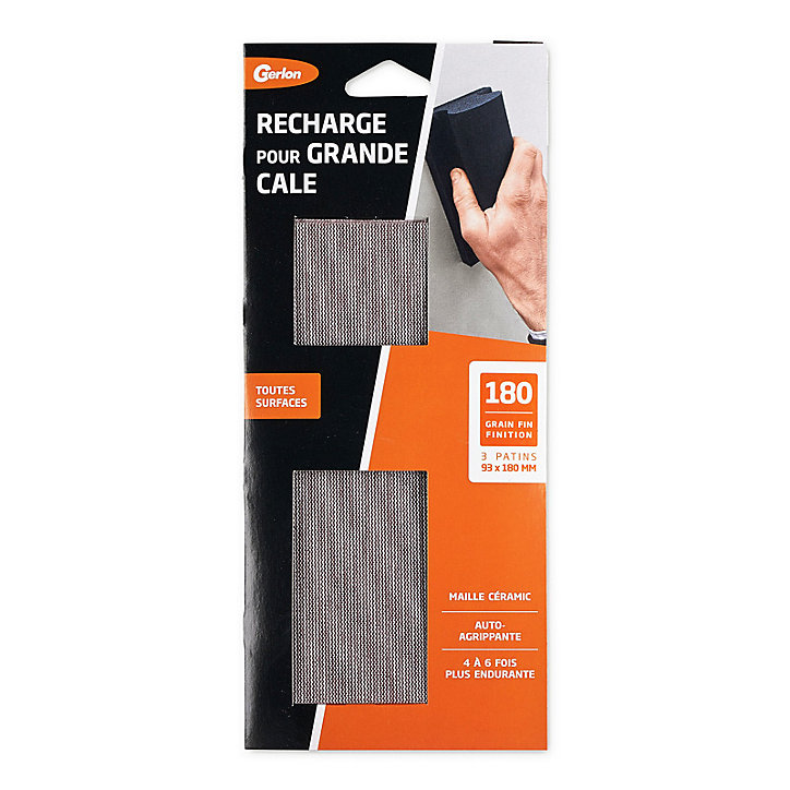 3 patins d'abrasif céramic grain fin
