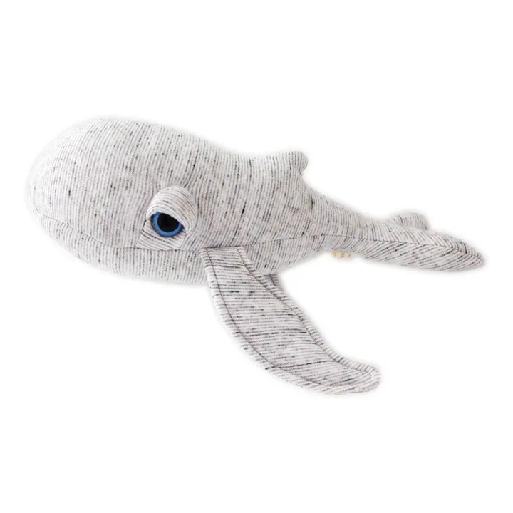 Bigstuffed Peluche mini baleine Grandpa 30 cm | Gris