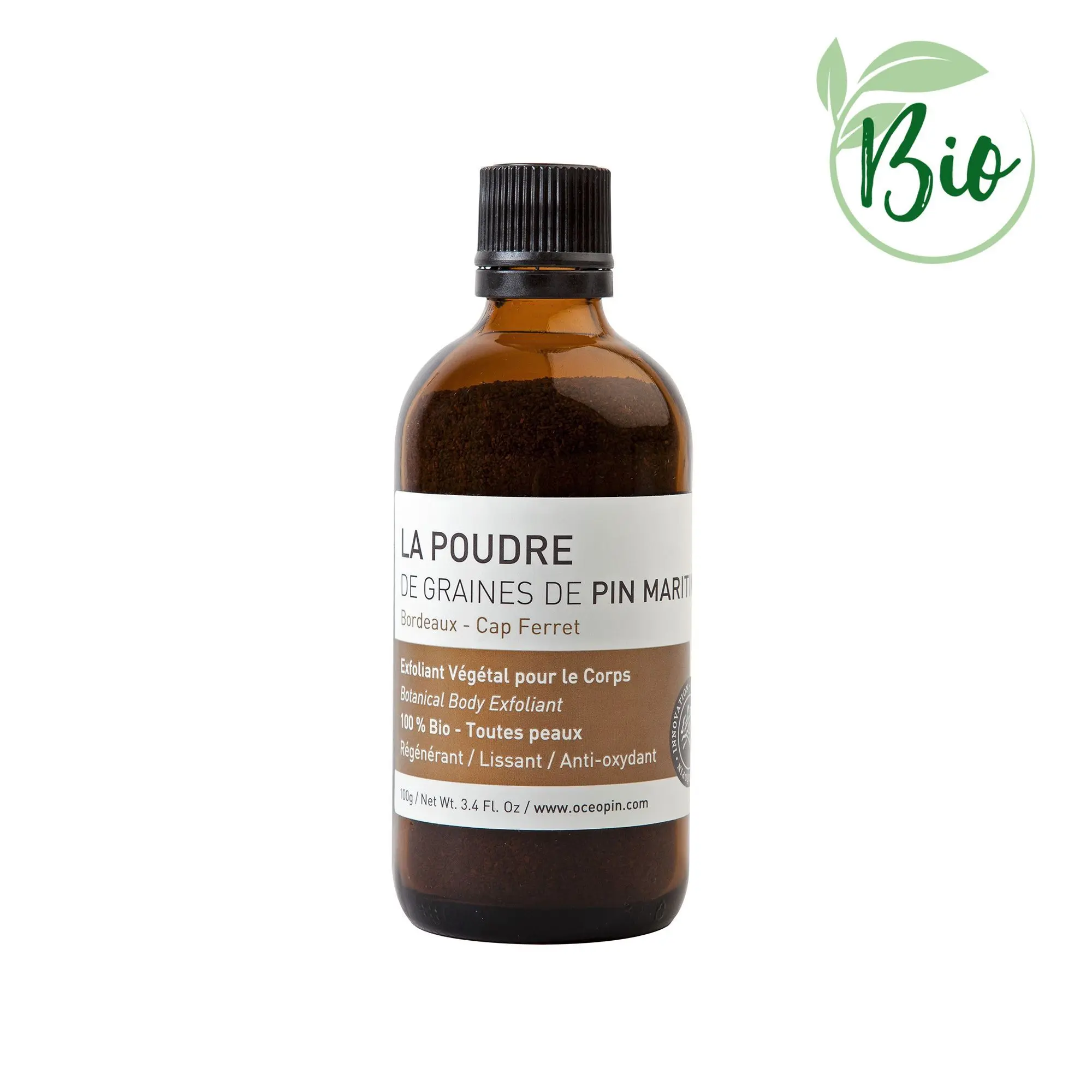 Océopin - La Poudre de Graines de Pin Maritime® Exfoliant Végétal Corps 100% Bio- Gommage et peeling