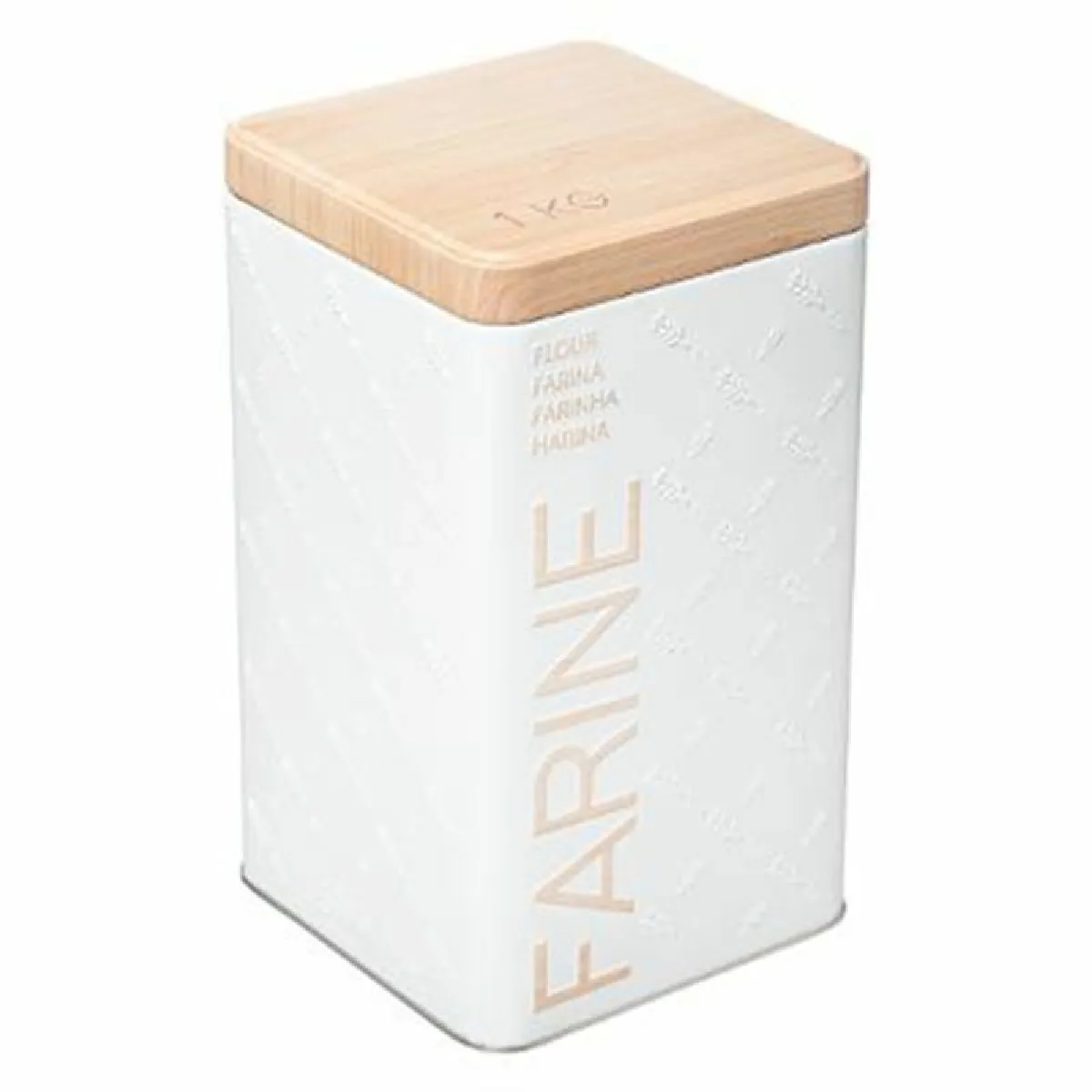 Boîte de rangement scandi nature - Blanc
