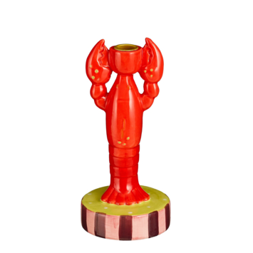 Kandelaar kreeft rood - h23xd11cm