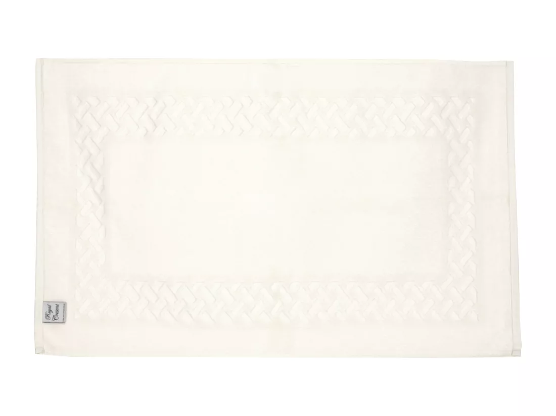 Tapis de bain 50x80 cm ROYAL CRESENT Blanc Crème 850 g/m2