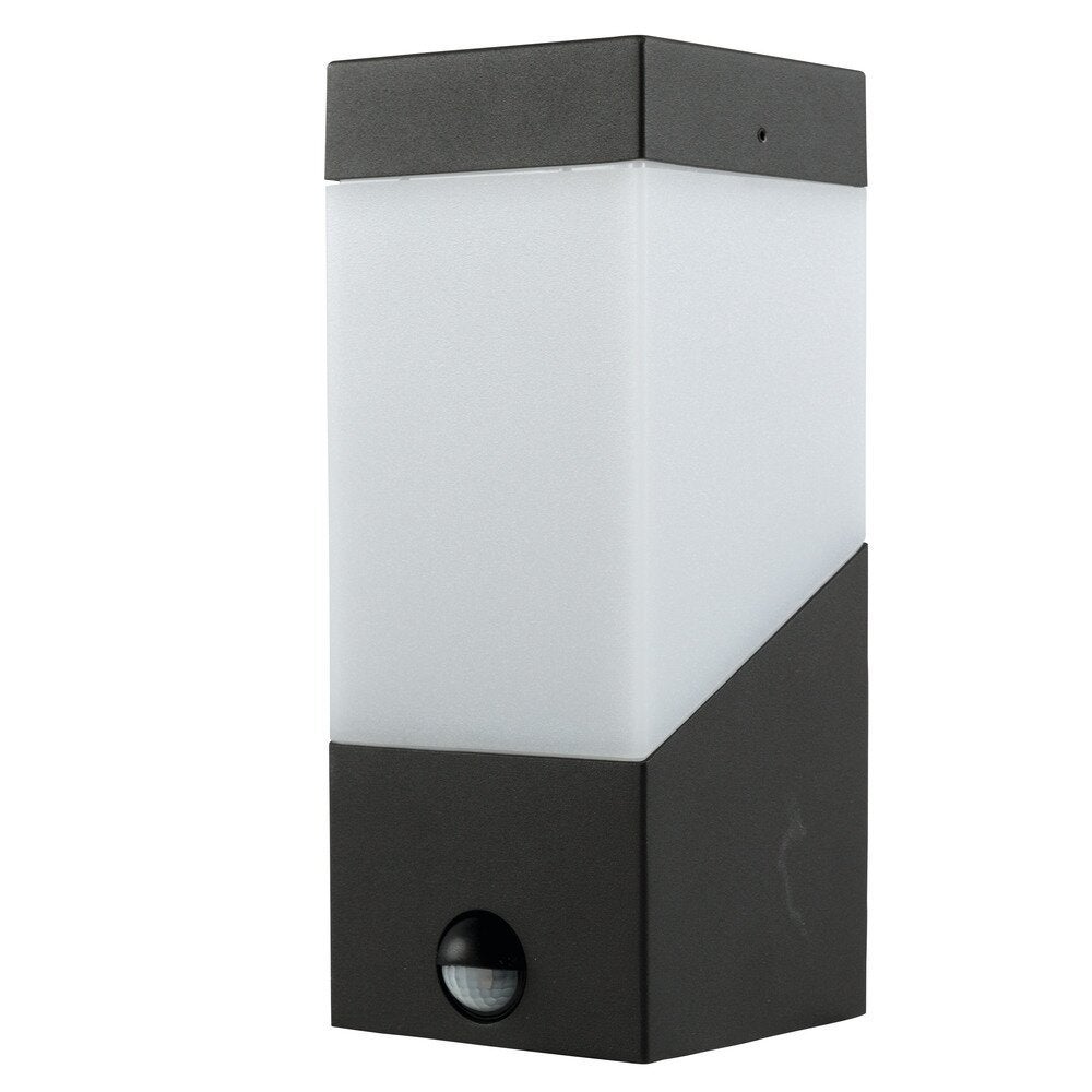 Wandlamp Madeleine in zwart, max. 40W E27, met bewegingssensor