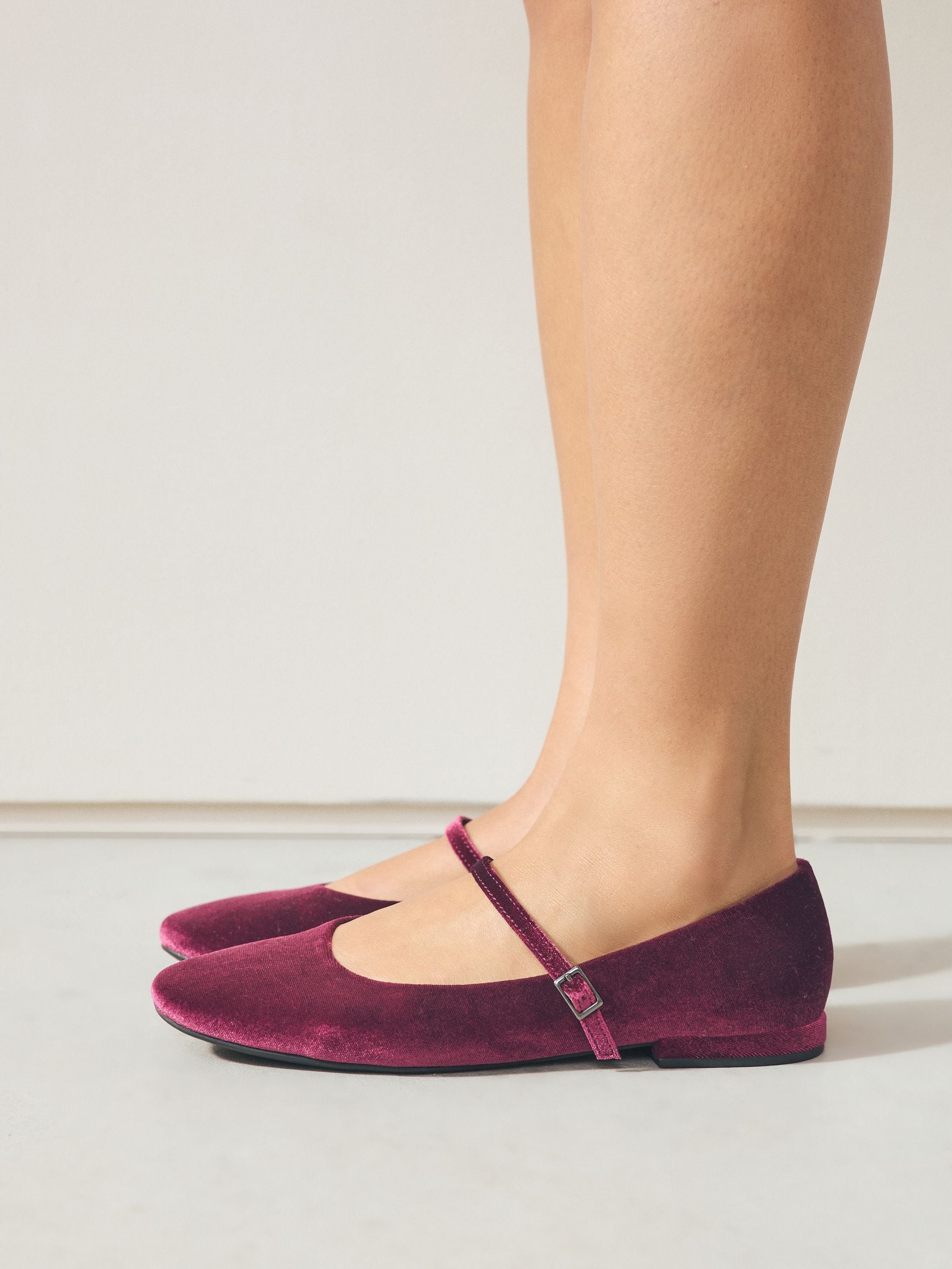 Bordeauxrood - Forever Comfort® Mary Jane-schoenen met vierkante neus