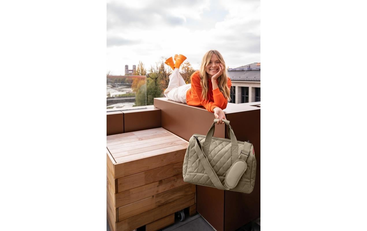 Umhängetasche Allrounder L Rhombus OliveTasche aus recyceltem Material