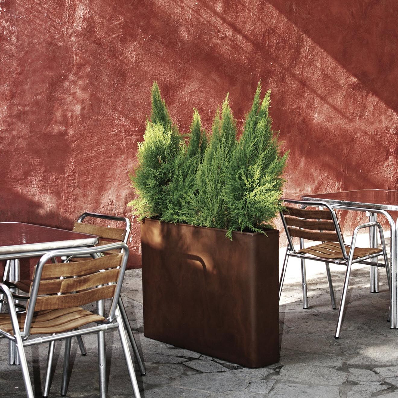 Serralunga Grand pot rectangulaire anthracite - 93.5x70x26.5 cm