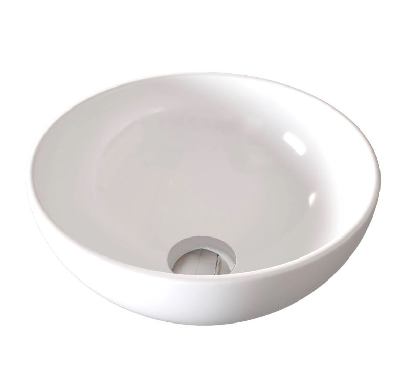 Sjithouse Furniture moon ronde waskom 27cm wit glans