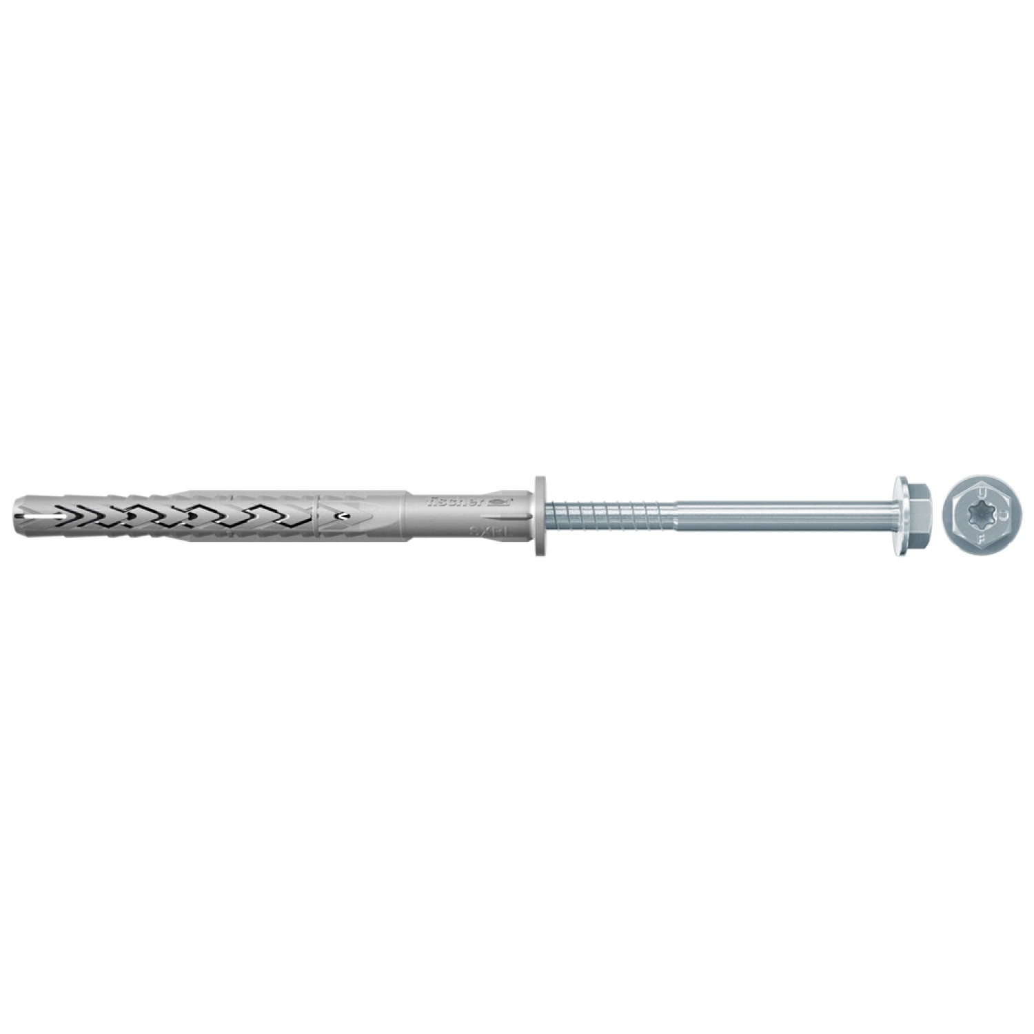Fischer SXRL 10 x 120 FUS Constructie/kozijnpluggen - T40/SW13 - zeskant schroef - verzinkt staal (10st)